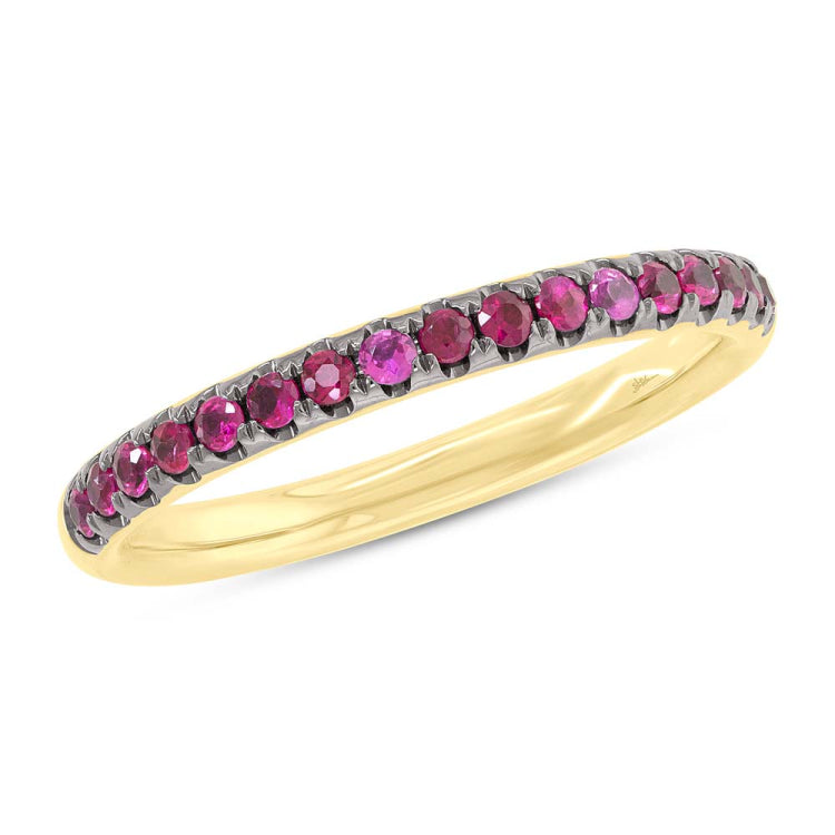 0.32ct 14k Yellow Gold Ruby Lady's Band 0.32ct 14k Yellow Gold Ruby Lady's Band