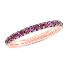 0.32ct 14k Rose Gold Ruby Lady's Band 0.32ct 14k Rose Gold Ruby Lady's Band