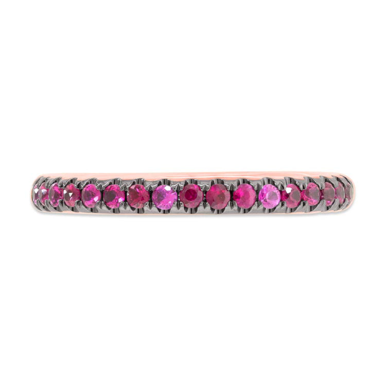 0.32ct 14k Rose Gold Ruby Lady's Band 0.32ct 14k Rose Gold Ruby Lady's Band