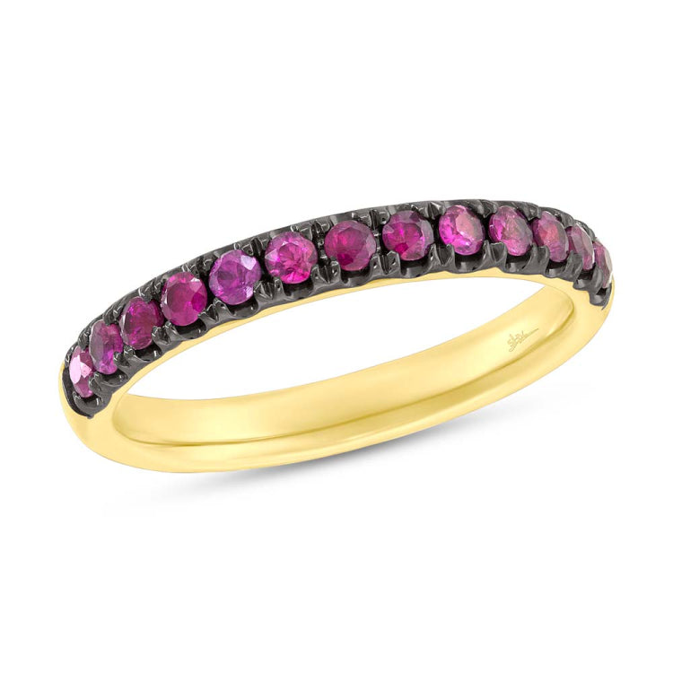 0.58ct 14k Yellow Gold Ruby Lady's Band 0.58ct 14k Yellow Gold Ruby Lady's Band
