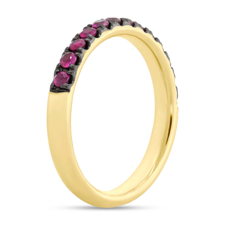 0.58ct 14k Yellow Gold Ruby Lady's Band 0.58ct 14k Yellow Gold Ruby Lady's Band