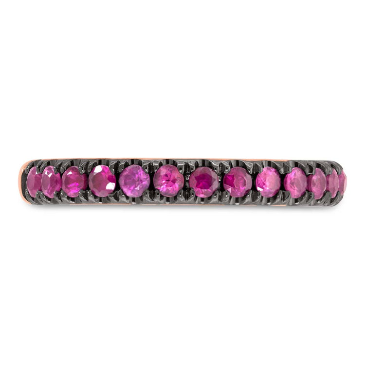 0.58ct 14k Rose Gold Ruby Lady's Band 0.58ct 14k Rose Gold Ruby Lady's Band