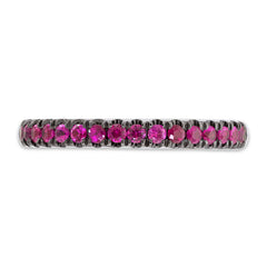 0.39ct 14k White Gold Ruby Lady's Band 0.39ct 14k White Gold Ruby Lady's Band