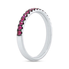 0.39ct 14k White Gold Ruby Lady's Band 0.39ct 14k White Gold Ruby Lady's Band