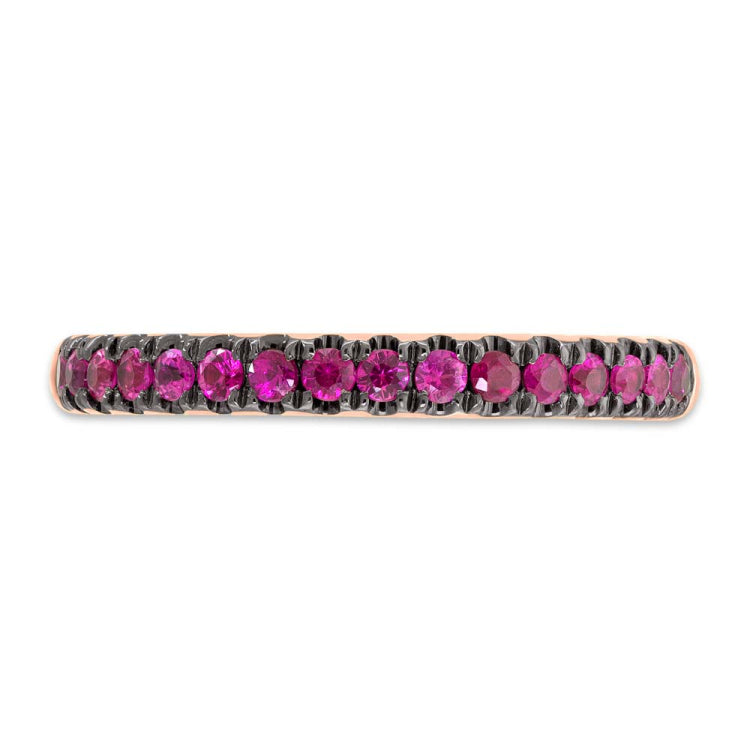 0.39ct 14k Rose Gold Ruby Lady's Band 0.39ct 14k Rose Gold Ruby Lady's Band