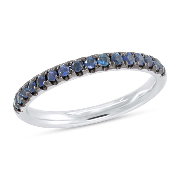 0.41ct 14k White Gold Blue Sapphire Lady's Band 0.41ct 14k White Gold Blue Sapphire Lady's Band