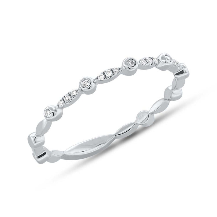 0.06ct 14k White Gold Diamond Lady's Band Size 4.25 0.06ct 14k White Gold Diamond Lady's Band Size 4.25