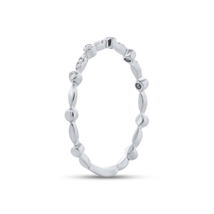 0.06ct 14k White Gold Diamond Lady's Band Size 7.5 0.06ct 14k White Gold Diamond Lady's Band Size 7.5