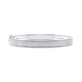 1.00ct 14k White Gold Diamond Pave Bangle