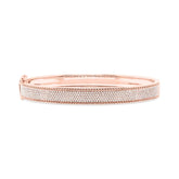 1.00ct 14k Rose Gold Diamond Pave Bangle