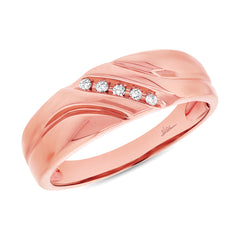 0.06ct 14k Rose Gold Diamond Men's Band 0.06ct 14k Rose Gold Diamond Men's Band