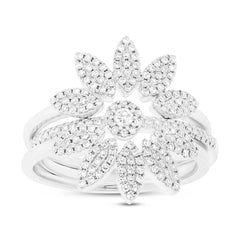 0.49ct 14k White Gold Diamond Lady's Ring 3-pc Size 6.5 0.49ct 14k White Gold Diamond Lady's Ring 3-pc Size 6.5