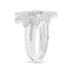 0.49ct 14k White Gold Diamond Lady's Ring 3-pc Size 6.5 0.49ct 14k White Gold Diamond Lady's Ring 3-pc Size 6.5