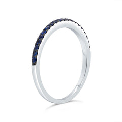 0.24ct 14k White Gold Blue Sapphire Lady's Band 0.24ct 14k White Gold Blue Sapphire Lady's Band