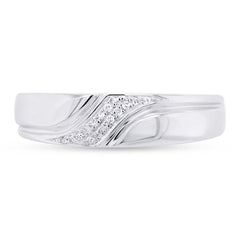 0.05ct 14k White Gold Diamond Men's Band 0.05ct 14k White Gold Diamond Men's Band