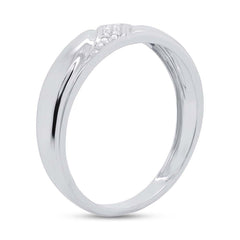 0.05ct 14k White Gold Diamond Men's Band 0.05ct 14k White Gold Diamond Men's Band