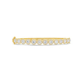 3.17ct 14k Yellow Gold Diamond Bangle