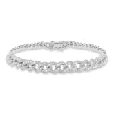 2.30ct 14k White Gold Diamond Chain Bracelet