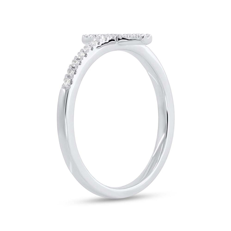 0.05ct 14k White Gold Diamond Cross Ring Size 2.5 0.05ct 14k White Gold Diamond Cross Ring Size 2.5
