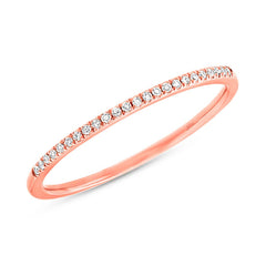 0.06ct 14k Rose Gold Diamond Lady's Band Size 6.25 0.06ct 14k Rose Gold Diamond Lady's Band Size 6.25
