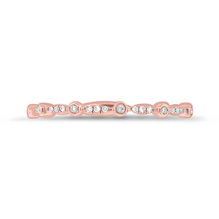0.06ct 14k Rose Gold Diamond Lady's Band Size 4.5 0.06ct 14k Rose Gold Diamond Lady's Band Size 4.5