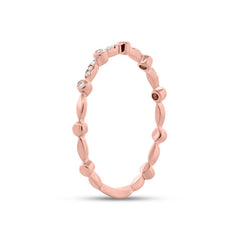 0.06ct 14k Rose Gold Diamond Lady's Band Size 4.5 0.06ct 14k Rose Gold Diamond Lady's Band Size 4.5