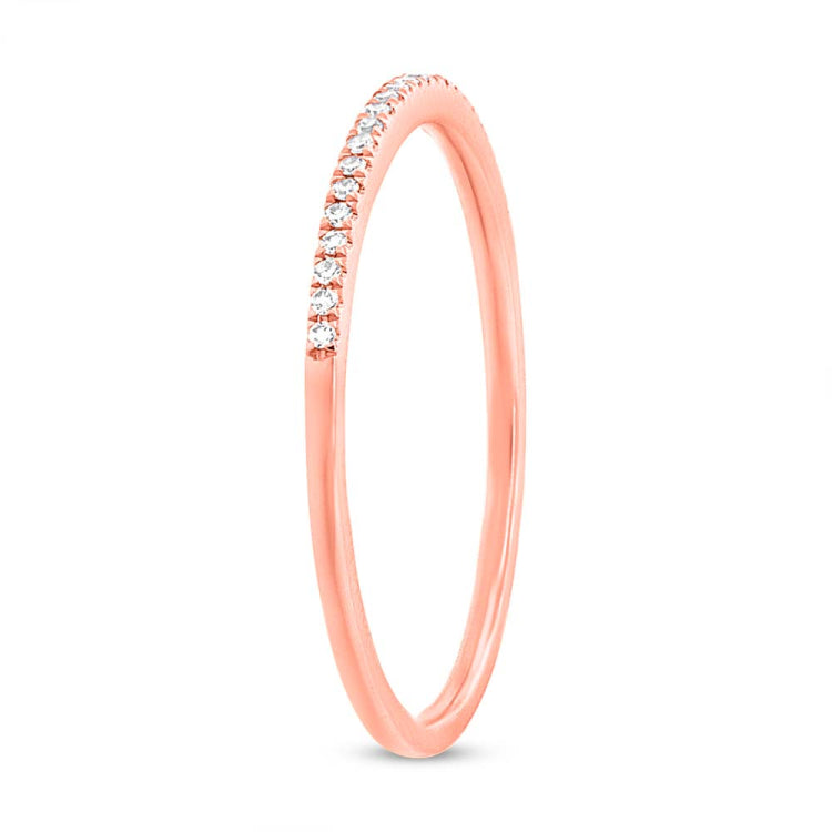 0.06ct 14k Rose Gold Diamond Lady's Band Size 5.25 0.06ct 14k Rose Gold Diamond Lady's Band Size 5.25