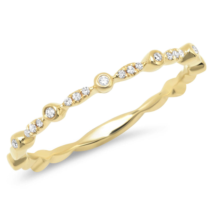 0.06ct 14k Yellow Gold Diamond Lady's Band Size 10.75 0.06ct 14k Yellow Gold Diamond Lady's Band Size 10.75