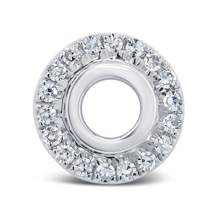 0.04ct 14k White Gold Diamond Circle Hoop Charm 0.04ct 14k White Gold Diamond Circle Hoop Charm