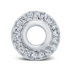 0.04ct 14k White Gold Diamond Circle Hoop Charm 0.04ct 14k White Gold Diamond Circle Hoop Charm