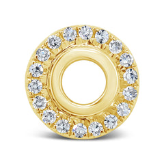 0.04ct 14k Yellow Gold Diamond Circle Hoop Charm 0.04ct 14k Yellow Gold Diamond Circle Hoop Charm