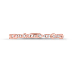 0.06ct 14k Rose Gold Diamond Lady's Band Size 6.5 0.06ct 14k Rose Gold Diamond Lady's Band Size 6.5