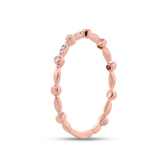 0.06ct 14k Rose Gold Diamond Lady's Band Size 6.5 0.06ct 14k Rose Gold Diamond Lady's Band Size 6.5