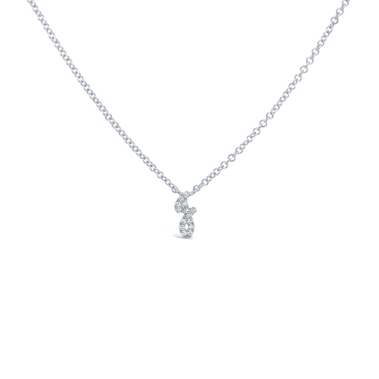 0.03ct 14k White Gold Diamond Letter "J" Necklace 0.03ct 14k White Gold Diamond Letter "J" Necklace