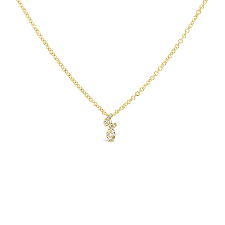 0.03ct 14k Yellow Gold Diamond Letter "J" Necklace 0.03ct 14k Yellow Gold Diamond Letter "J" Necklace