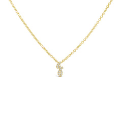0.03ct 14k Yellow Gold Diamond Letter "J" Necklace 0.03ct 14k Yellow Gold Diamond Letter "J" Necklace