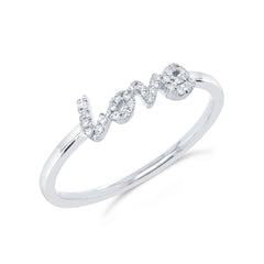 0.07ct 14k White Gold Diamond "Love " Ring 0.07ct 14k White Gold Diamond "Love " Ring