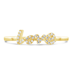0.07ct 14k Yellow Gold Diamond "Love " Ring 0.07ct 14k Yellow Gold Diamond "Love " Ring