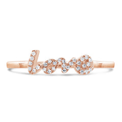 0.07ct 14k Rose Gold Diamond "Love " Ring 0.07ct 14k Rose Gold Diamond "Love " Ring
