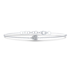 0.05ct 14k White Gold Diamond Pave Heart Bracelet 0.05ct 14k White Gold Diamond Pave Heart Bracelet