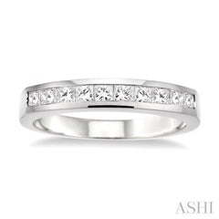 1/2 Ctw Princess Cut Diamond Wedding Band in 14K White Gold 1/2 Ctw Princess Cut Diamond Wedding Band in 14K White Gold