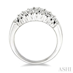 1 ctw Baguette and Round Cut Diamond Band in 14K White Gold 1 ctw Baguette and Round Cut Diamond Band in 14K White Gold