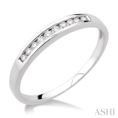 1/10 ctw Round Cut Diamond Band in 10K White Gold 1/10 ctw Round Cut Diamond Band in 10K White Gold