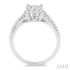 5/8 Ctw Lovebright Round Cut Diamond Engagement Ring in 14K White Gold 5/8 Ctw Lovebright Round Cut Diamond Engagement Ring in 14K White Gold