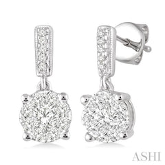 1/2 Ctw Lovebright Round Cut Diamond Earrings in 14K White Gold 1/2 Ctw Lovebright Round Cut Diamond Earrings in 14K White Gold