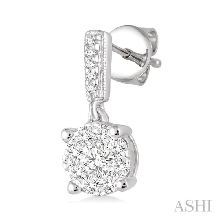 1/2 Ctw Lovebright Round Cut Diamond Earrings in 14K White Gold 1/2 Ctw Lovebright Round Cut Diamond Earrings in 14K White Gold
