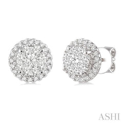1 Ctw Lovebright Round Cut Diamond Earrings in 14K White Gold 1 Ctw Lovebright Round Cut Diamond Earrings in 14K White Gold
