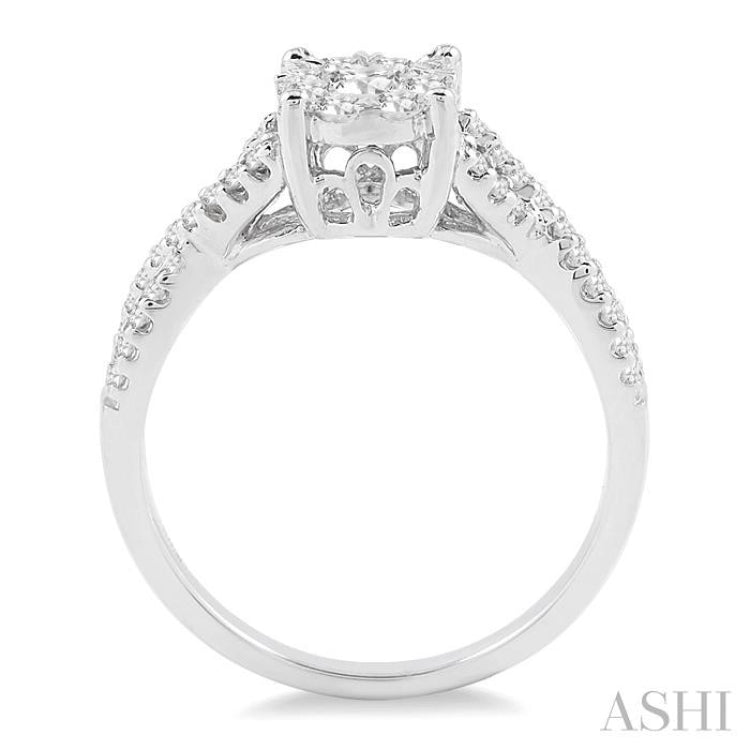 1/3 Ctw Lovebright Round Cut Diamond Engagement Ring in 14K White Gold 1/3 Ctw Lovebright Round Cut Diamond Engagement Ring in 14K White Gold