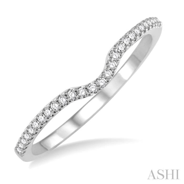 1/6 ctw Round Cut Diamond Wedding Band in 14K White Gold 1/6 ctw Round Cut Diamond Wedding Band in 14K White Gold