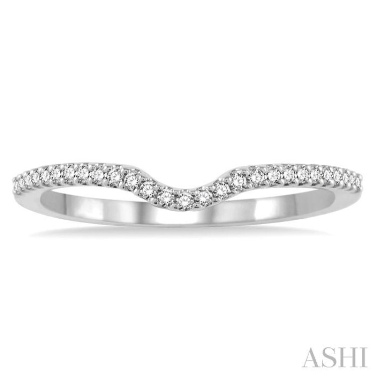 1/6 ctw Round Cut Diamond Wedding Band in 14K White Gold 1/6 ctw Round Cut Diamond Wedding Band in 14K White Gold